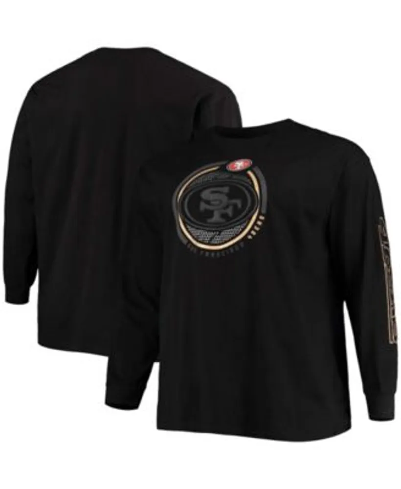 Fanatics Men's Big and Tall Black San Francisco 49Ers Color Pop Long Sleeve  T-shirt