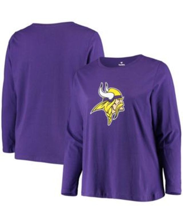 Women's Fanatics Branded Purple/White Minnesota Vikings Ombre Long Sleeve  T-Shirt