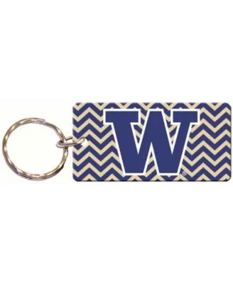 Seattle Seahawks Super Stripe Printed Acrylic Team Color Logo Keychain