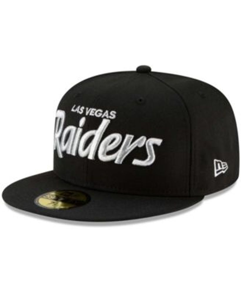 New Era Men's Black Las Vegas Raiders Logo Omaha 59FIFTY Fitted Hat