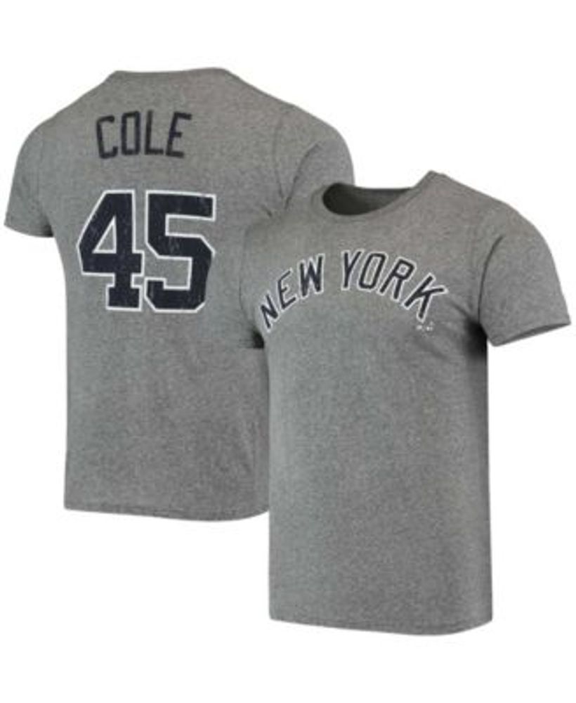 Majestic Men's Gerrit Cole Heathered Gray New York Yankees Name