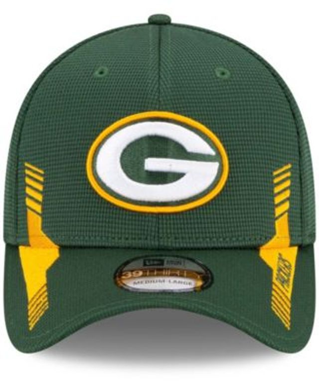 Men's New Era Green/Black Green Bay Packers 2021 NFL Sideline Road 59FIFTY Fitted Hat