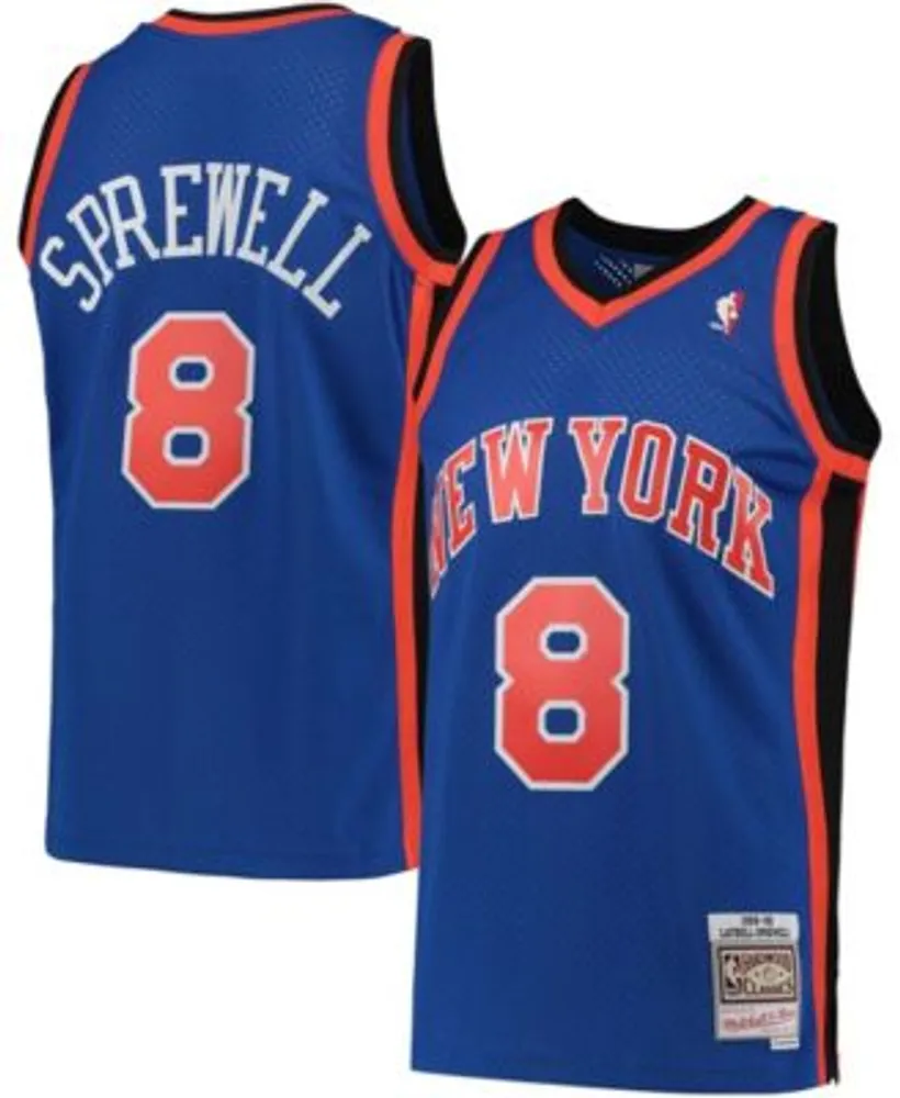 Men's Mitchell & Ness Latrell Sprewell Blue New York Knicks Hardwood  Classics 1998-99 Swingman Jersey
