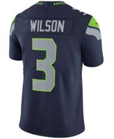 Men's Nike Russell Wilson College Navy Seattle Seahawks Vapor Elite Player Jersey, Size: 44, Blue