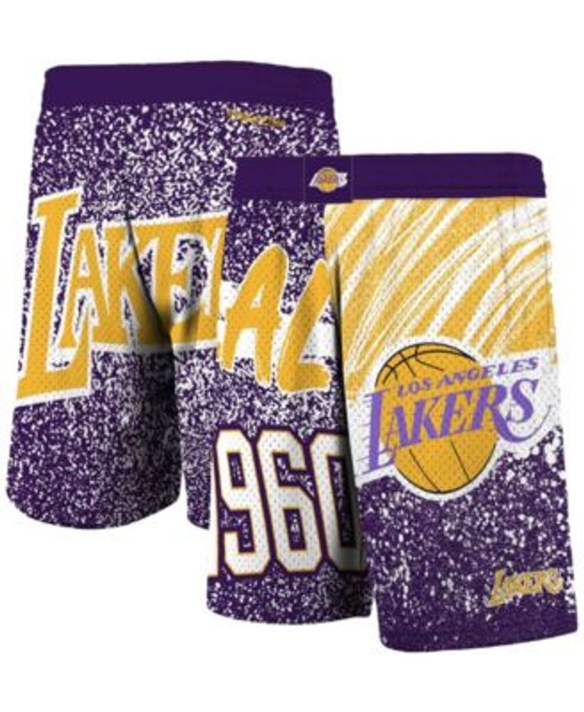 Mitchell & Ness Purple Los Angeles Lakers Hardwood Classics 2009 Galaxy Swingman Shorts