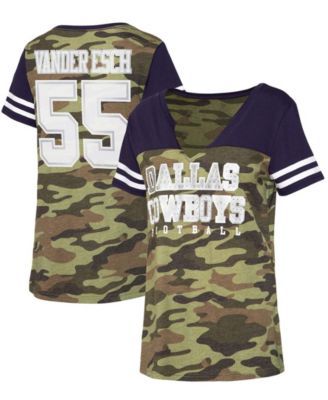 Men's Dak Prescott Camo Dallas Cowboys Caudron Name & Number T-Shirt