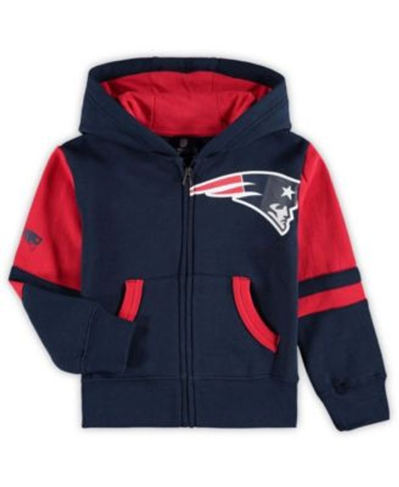 Youth Navy New England Patriots Stadium Full-Zip Hoodie