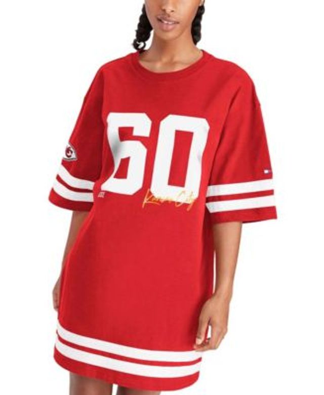 Kansas City Chiefs Women High Slit Dress Bodycon Slide Split Dress Slim  T-Shirts