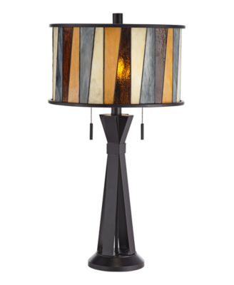 Table Lamp with Art Glass