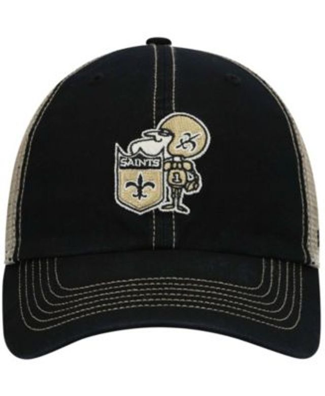 Men's '47 Black/White New Orleans Saints Trucker Snapback Hat