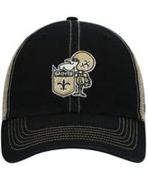 Men's New Orleans Saints '47 Black/Natural Legacy Trawler Trucker Clean Up  Snapback Hat