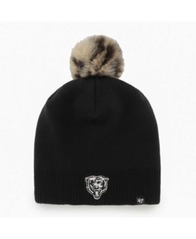 Women's '47 Black Detroit Tigers Serengeti Beanie Hat with Pom