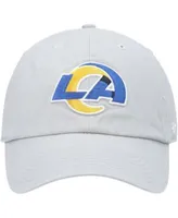 47 Brand Men's Gray Los Angeles Rams Clean Up Adjustable Hat