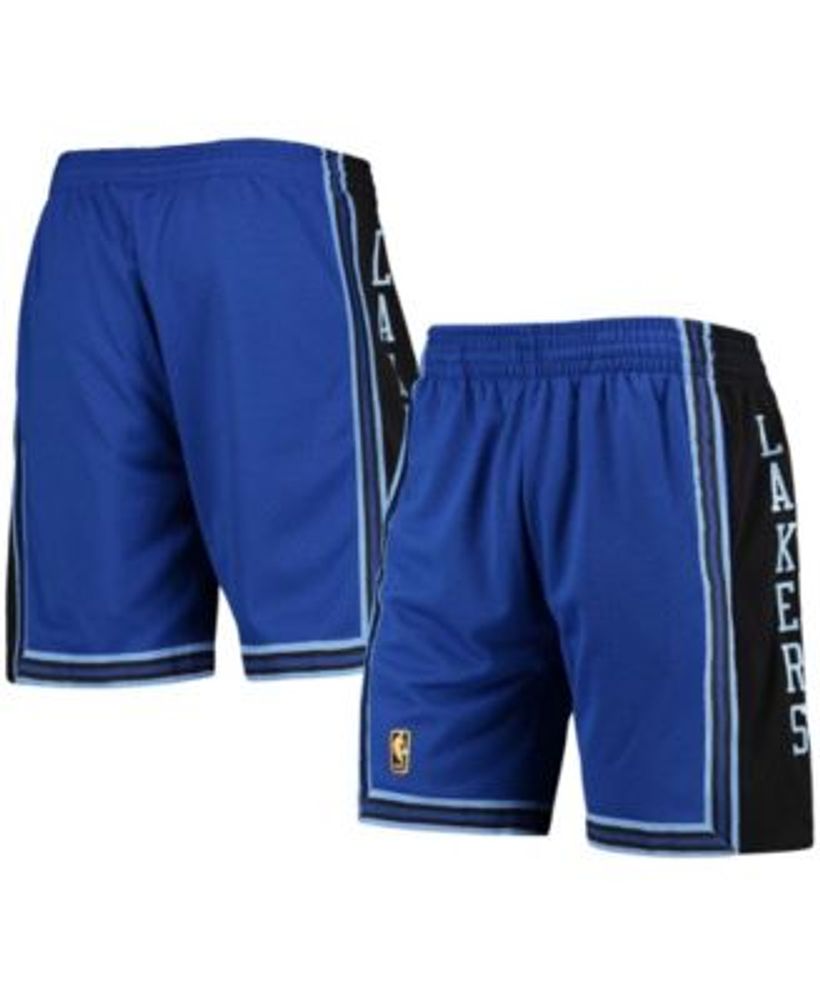 Men's Mitchell & Ness Powder Blue/White Los Angeles Lakers Hardwood Classics 1996 Split Swingman Shorts Size: Medium