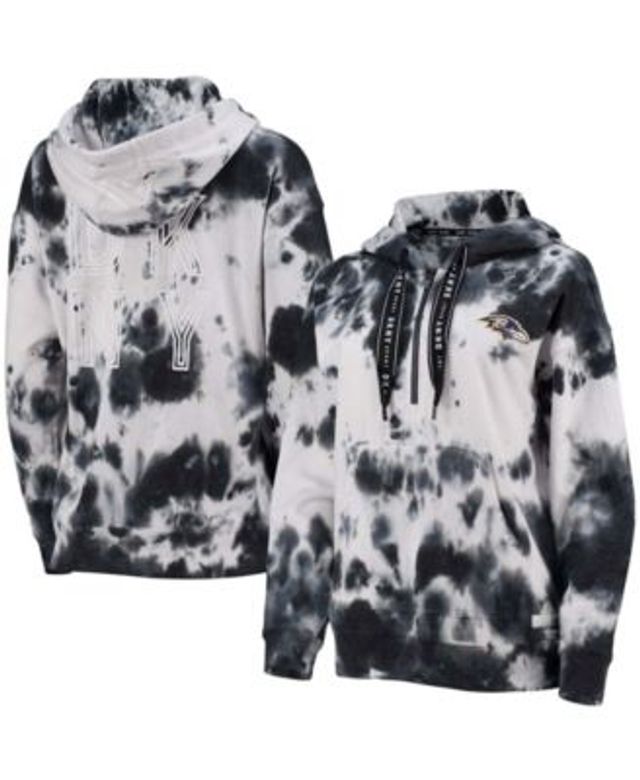 DKNY Women's White, Black Pittsburgh Steelers Dakota Oversized Tie-Dye  Half-Zip Hoodie - Macy's