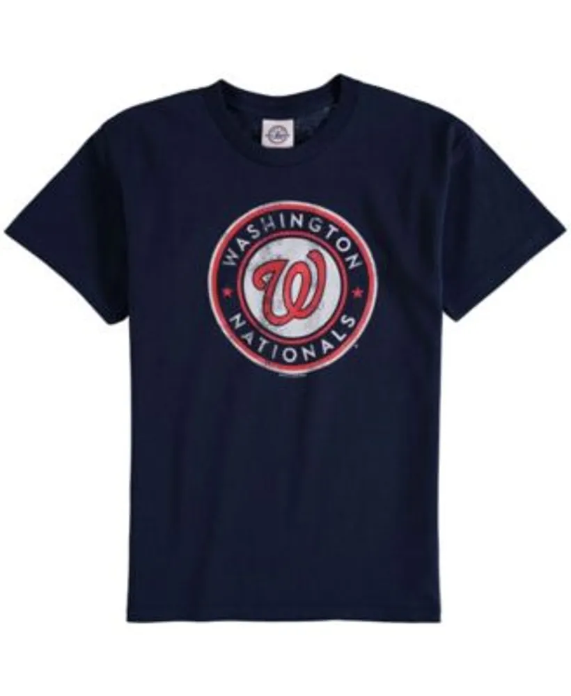 Soft As A Grape Washington Nationals Youth Distressed Logo T-shirt - Navy  Blue