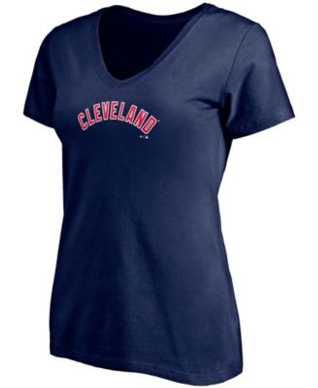 Women's Fanatics Branded Navy/Heathered Gray Cleveland Indians Team V-Neck T-Shirt Combo Set