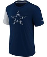 Girls Youth Navy/White Dallas Cowboys Game Day Crossback Raglan T-Shirt