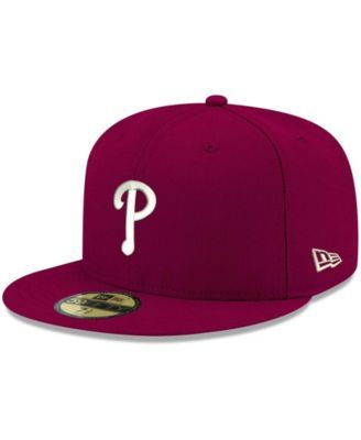 Men's New Era Purple Philadelphia Phillies Lime Side Patch 59FIFTY Fitted Hat