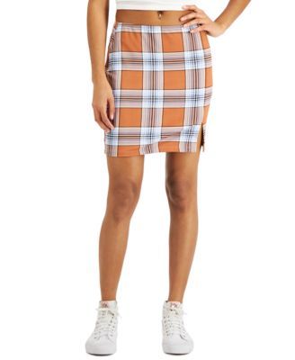 Juniors' Plaid Mini Skirt