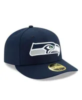 Men's New Era Navy Seattle Seahawks Omaha Low Profile 59FIFTY Structured Hat