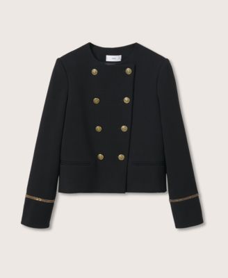 Women's Double-Breasted Jacket with Buttons