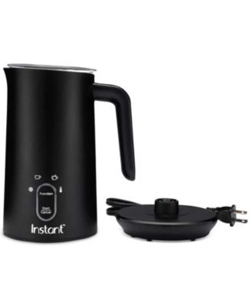  Instant Pot Milk Frother, 4-in-1 Electric Milk Steamer,  10oz/295ml Automatic Hot and Cold Foam Maker and Milk Warmer for Latte,  Cappuccinos, Macchiato, From the Makers of Instant 500W, Black: Home 