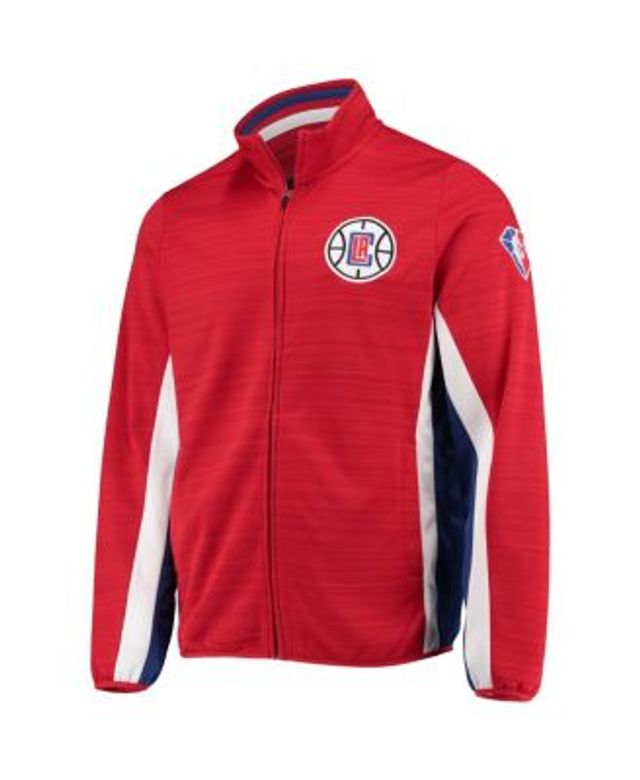 Starter Men's Royal, Red LA Clippers 75th Anniversary Leader Color Block  Satin Full-Snap Jacket - Macy's