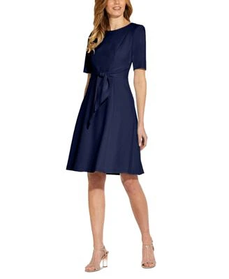 Women's Short Sleeve Tie-Front Dress