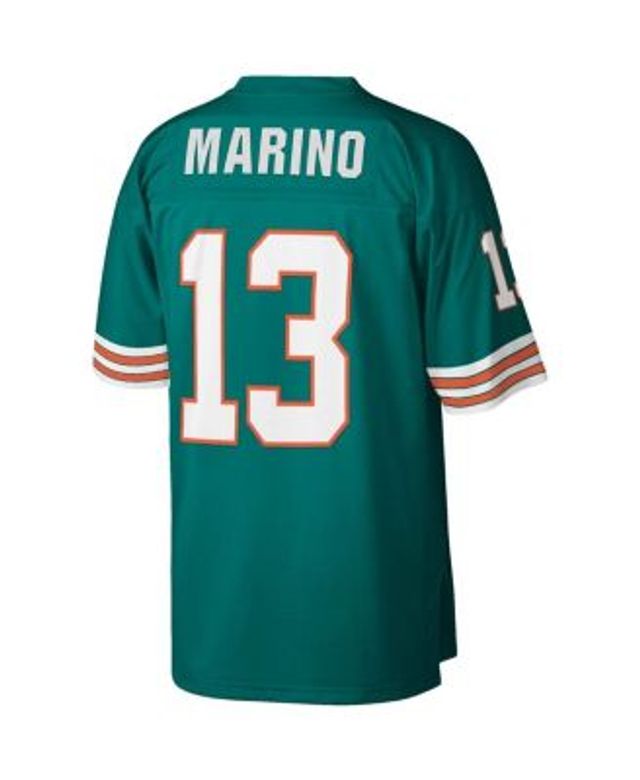 Men's Miami Dolphins Dan Marino Mitchell & Ness Aqua/Orange Big & Tall  Split Legacy Retired Player Replica Jersey