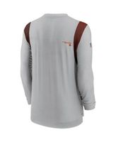 Men's Nike Brown Cleveland Browns Sideline Lockup Performance Long Sleeve T-Shirt