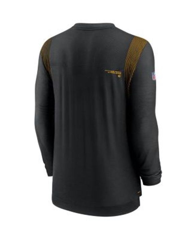 Men's Baltimore Ravens Nike Black Sideline Tonal Logo Performance Player  Long Sleeve T-Shirt