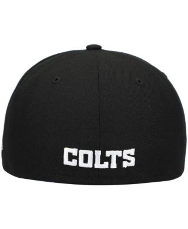 Men's New Era White Indianapolis Colts Omaha Secondary Logo 59FIFTY Fitted  Hat