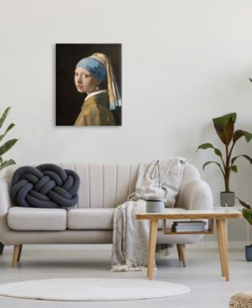 Vermeer Girl with a Pearl Earring Classical Portrait Painting Stretched Canvas Wall Art, 24" x 30"
