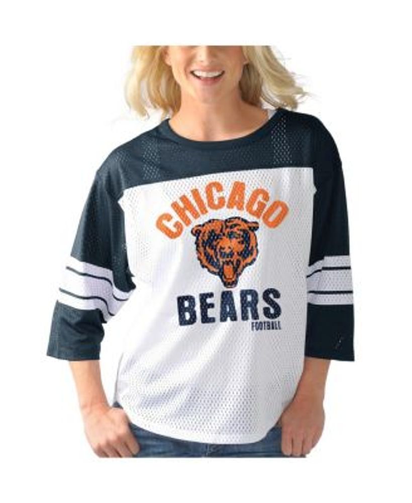 Chicago Bears Womens Big Logo Long Sleeve Henley