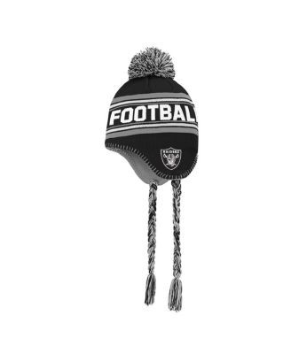 Preschool New Era Black Baltimore Ravens Repeat Cuffed Knit Hat with Pom