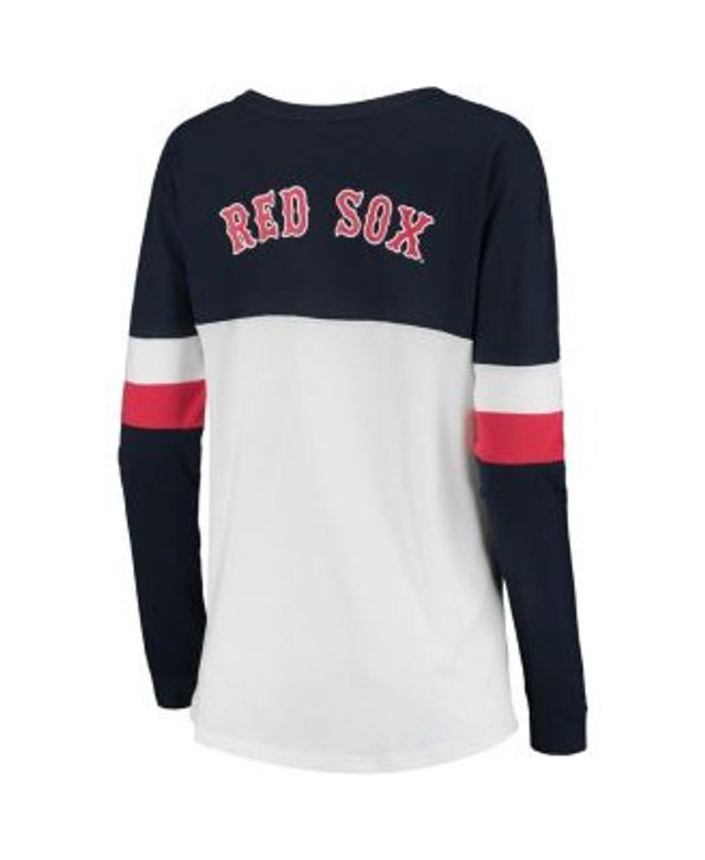 Boston Red Sox G-III 4Her by Carl Banks Women's Perfect Game Long Sleeve V-Neck T-Shirt - Navy