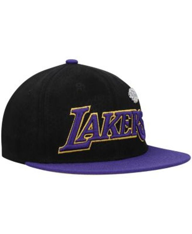 Men's Los Angeles Lakers Mitchell & Ness Purple/Gold 2009 NBA Finals XL  Patch Snapback Hat