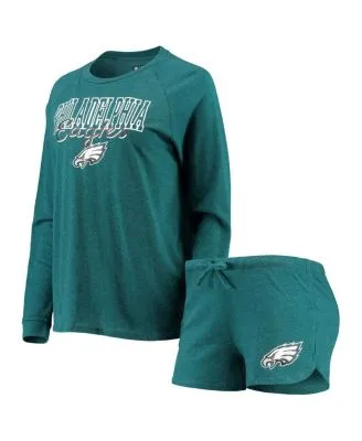 Women's Concepts Sport Midnight Green/Black Philadelphia Eagles Logo  T-Shirt & Pants Set