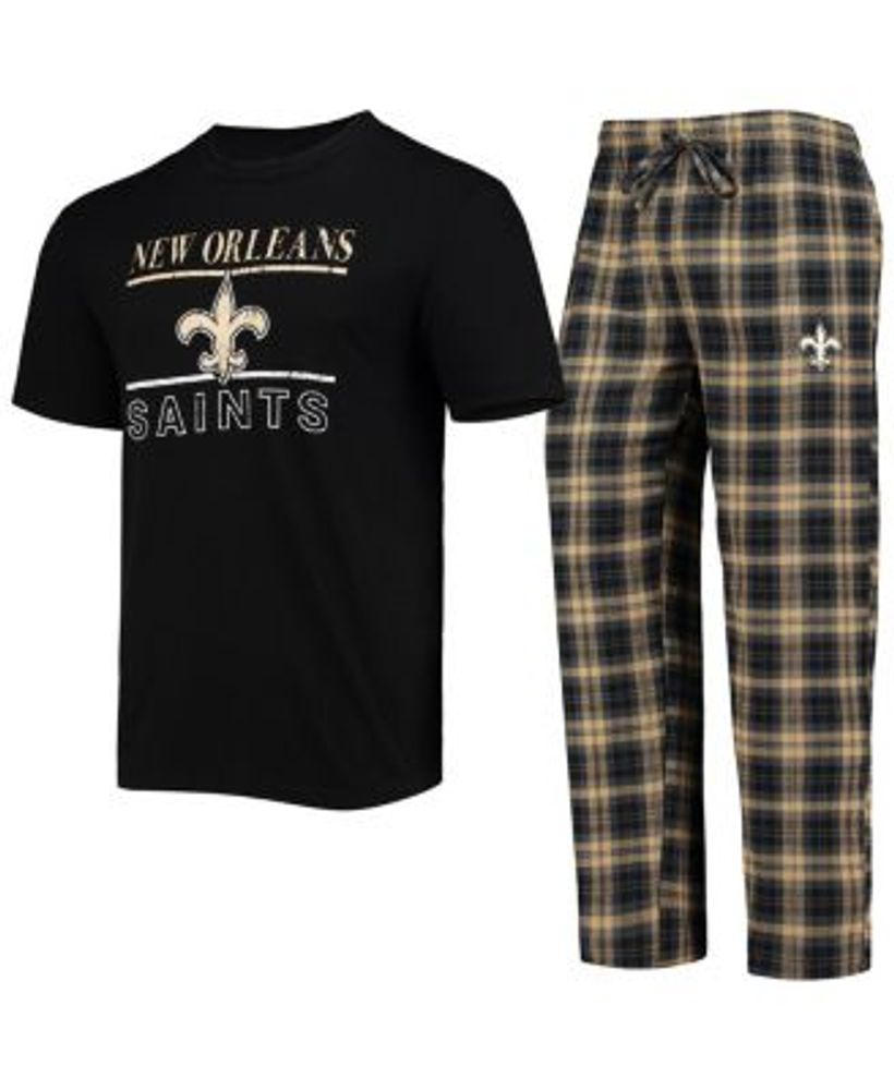 Men's Concepts Sport Gold/Heathered Charcoal New Orleans Saints Big & Tall T-Shirt Shorts Set