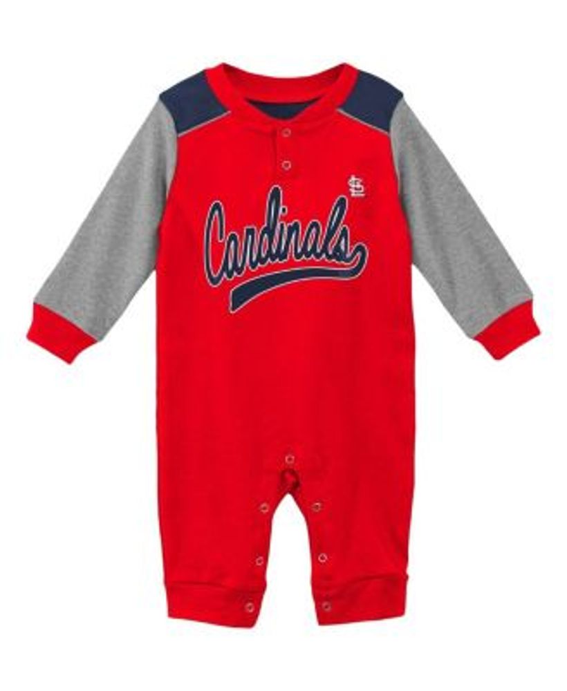 St. Louis Cardinals Infant Play by Play Pullover Hoodie & Pants Set -  Red/Heather Gray