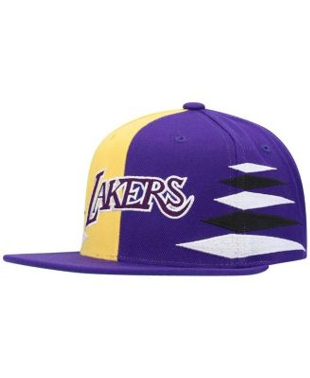 Men's Los Angeles Lakers Mitchell & Ness White Hardwood Classics Swingman  Pop Snapback Hat