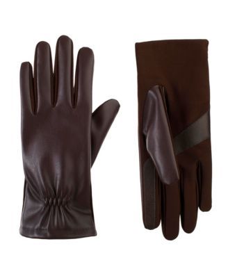 Women's Lined Faux Leather Gloves