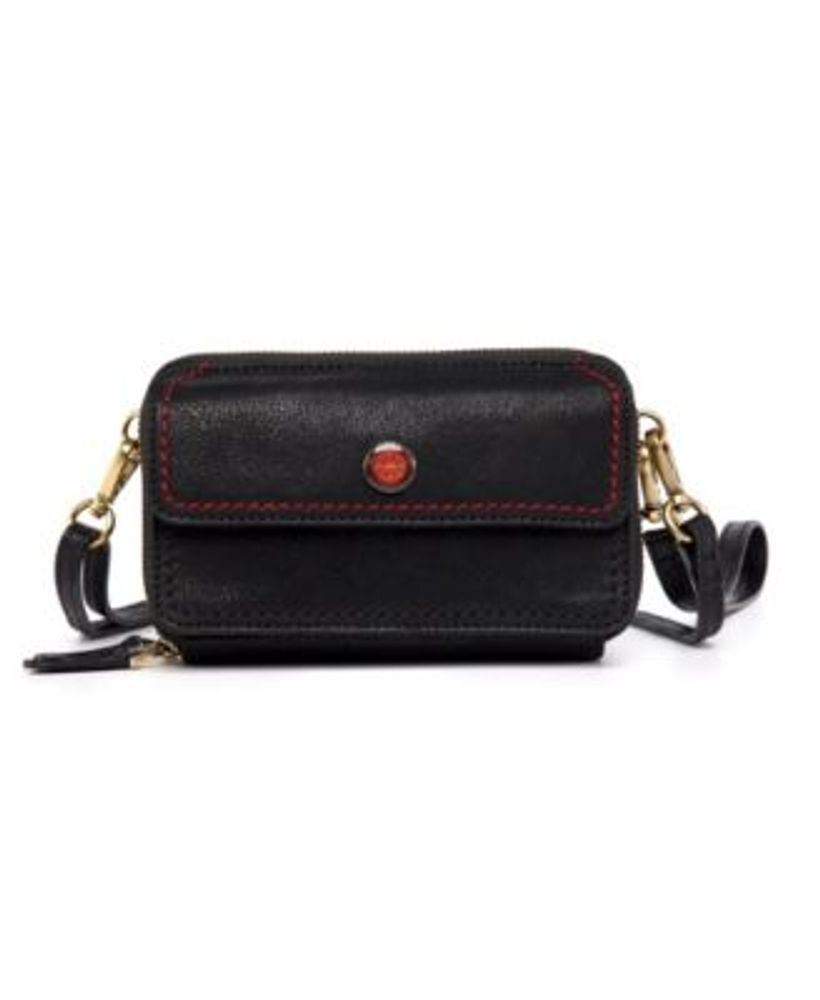 Nine West Linnette Zip Around Wristlet Wallet - Brown/Black Logo