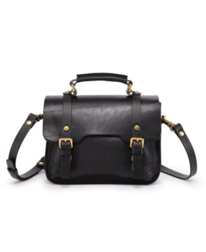 Inc Womens Milner Faux Leather Colorblock Saddle Handbag Black
