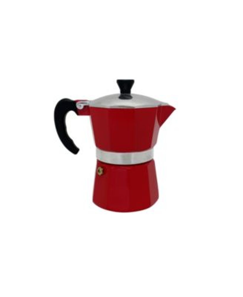 IMUSA 3-Cup Espresso Maker - Aluminum & Red