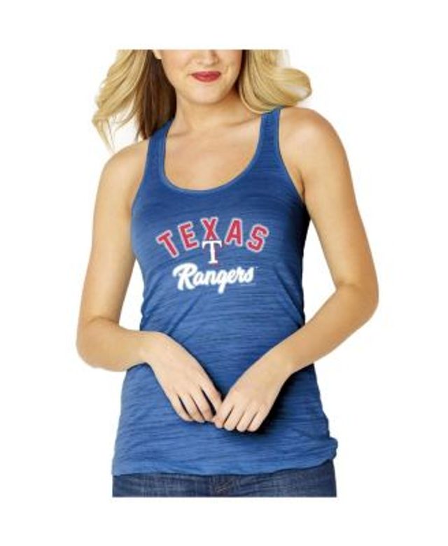 Women's Royal Texas Rangers Plus Size Racerback Tank Top