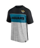 Men's Fanatics Branded Black/Heathered Gray New Orleans Saints Colorblock T-Shirt