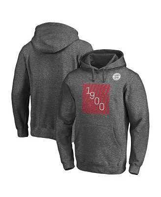 Men's Branded Heathered Charcoal Bayern Munich 1900 Pullover Hoodie