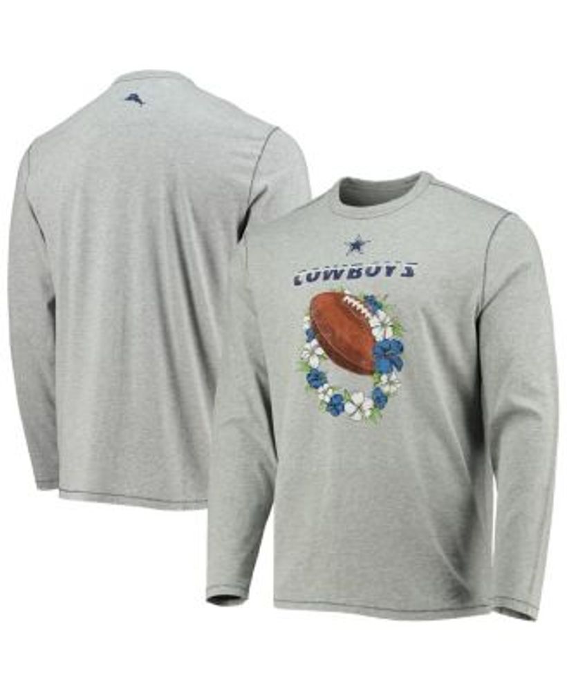 Men's Heathered Gray Dallas Cowboys Sport Lei Pass Long Sleeve T-shirt
